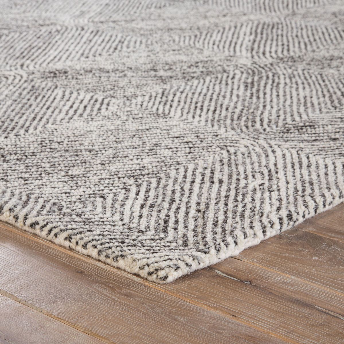 Platonas Area Rug - 8' X 11' - White/Dark Grey