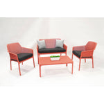 Nardi Net Relax 4-Piece Outdoor Conversation Set - Red