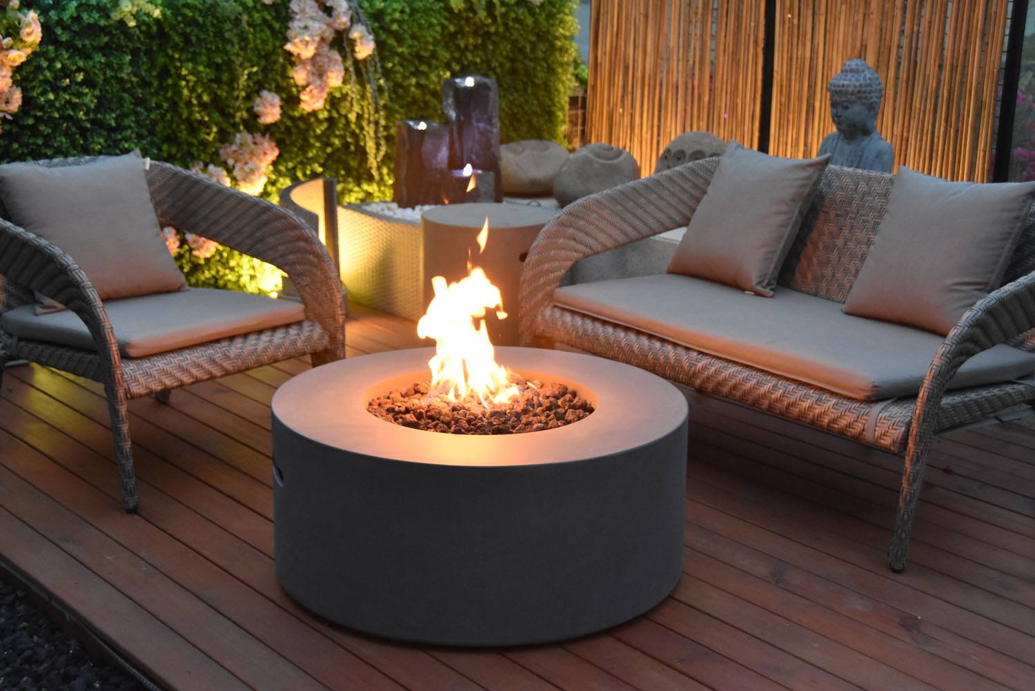 Mauna Loa Concrete Lava Fire Table (Modena) - Propane