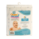 Simmons Waterproof "ThermoCool" Crib Mattress Protector - White and Blue