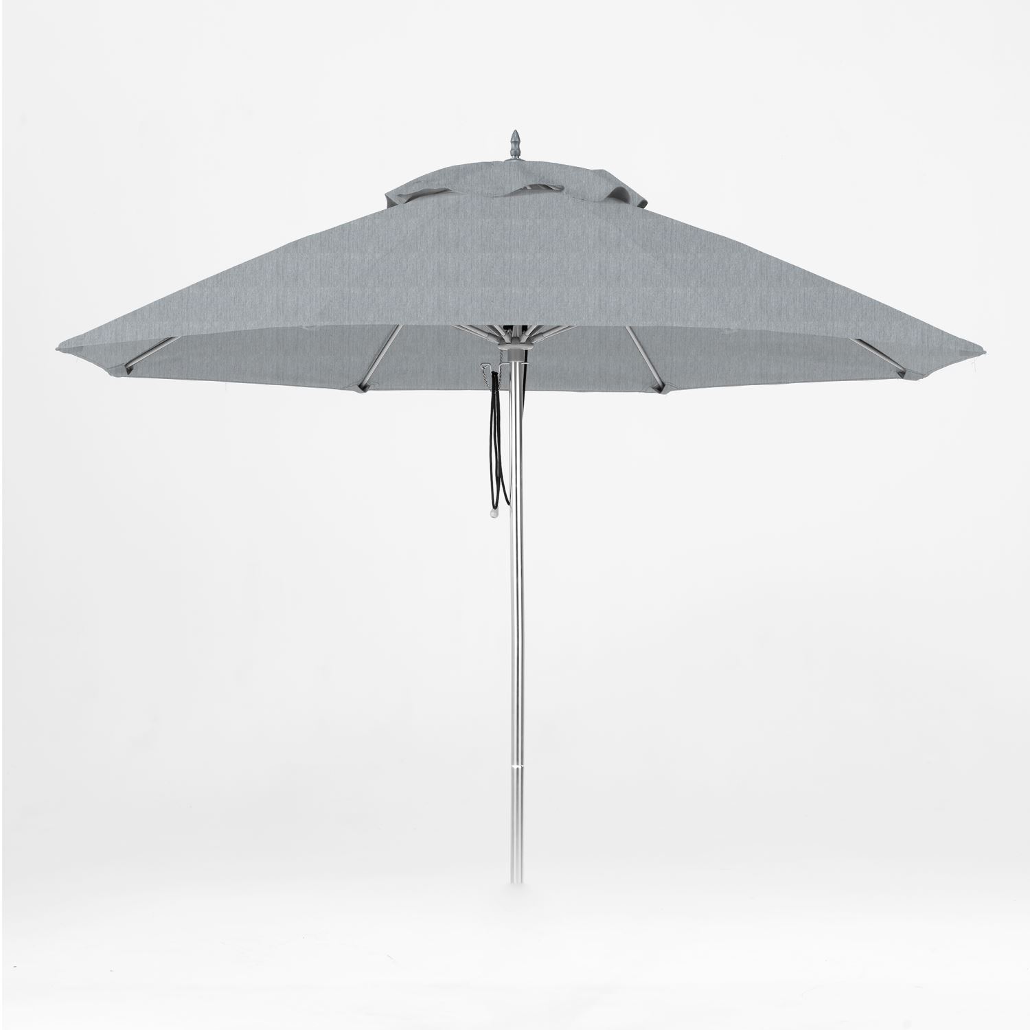 Oca 9' Octagon Outdoor Umbrella - Titanium Grey/Brushed Aluminum