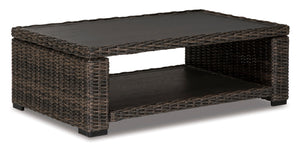 Grasson Lane Table de centre de jardin – bleu, brun