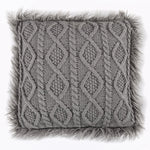 Hampden Faux Fur Decorative Pillow - Grey