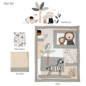 Patchwork Jungle Ens. Literie 4 mcx