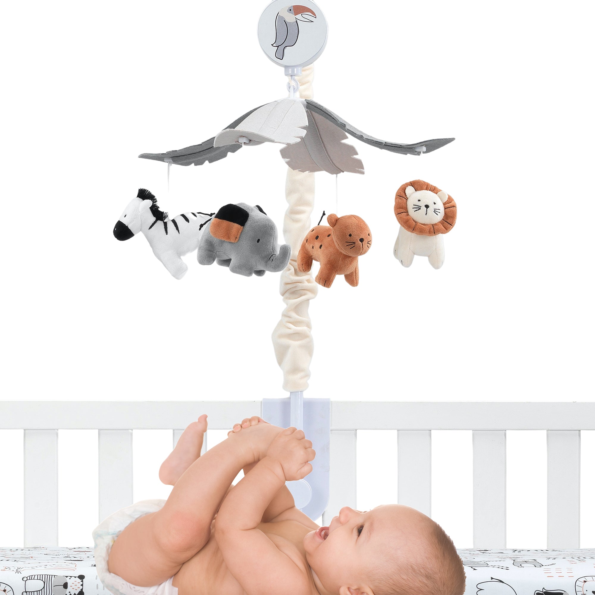 Patchwork Jungle Musical Mobile