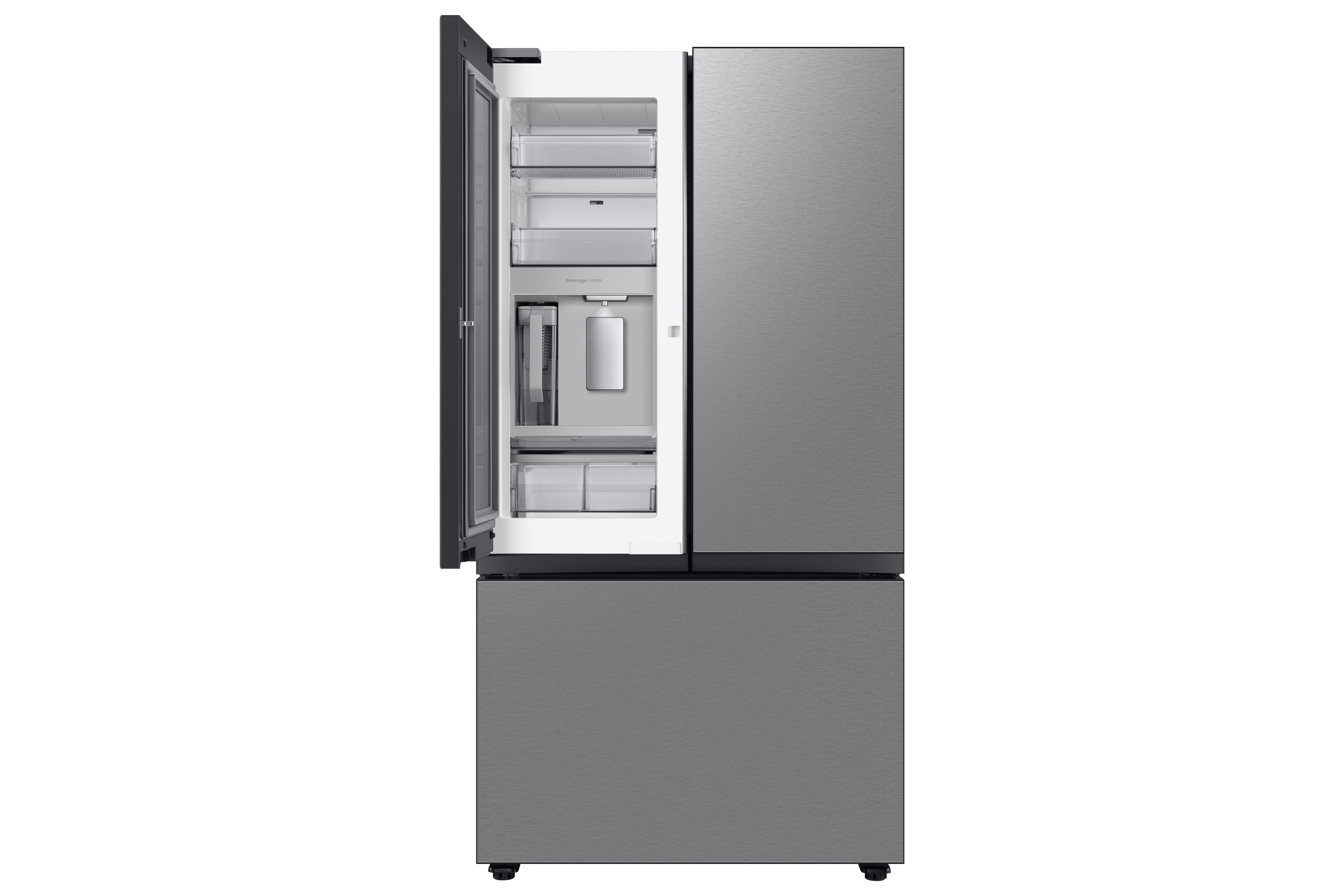 Samsung BESPOKE 36" 23.9 Cu. Ft. Stainless Steel Counter-Depth French Door Refrigerator with Beverage Center - RF24BB6600QLAA