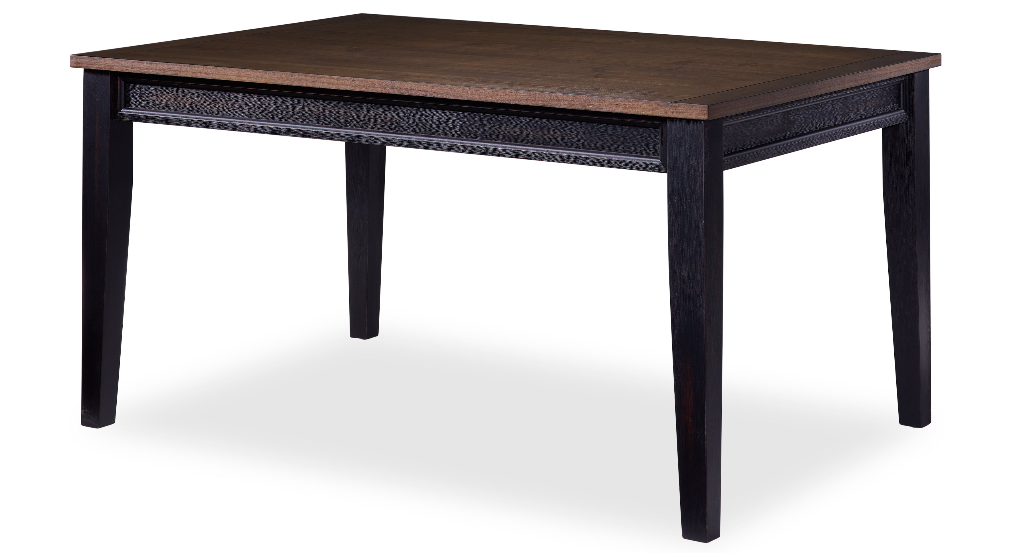 Caylie Noir 3-Piece Dining Set with Benches - Ebony, Driftwood