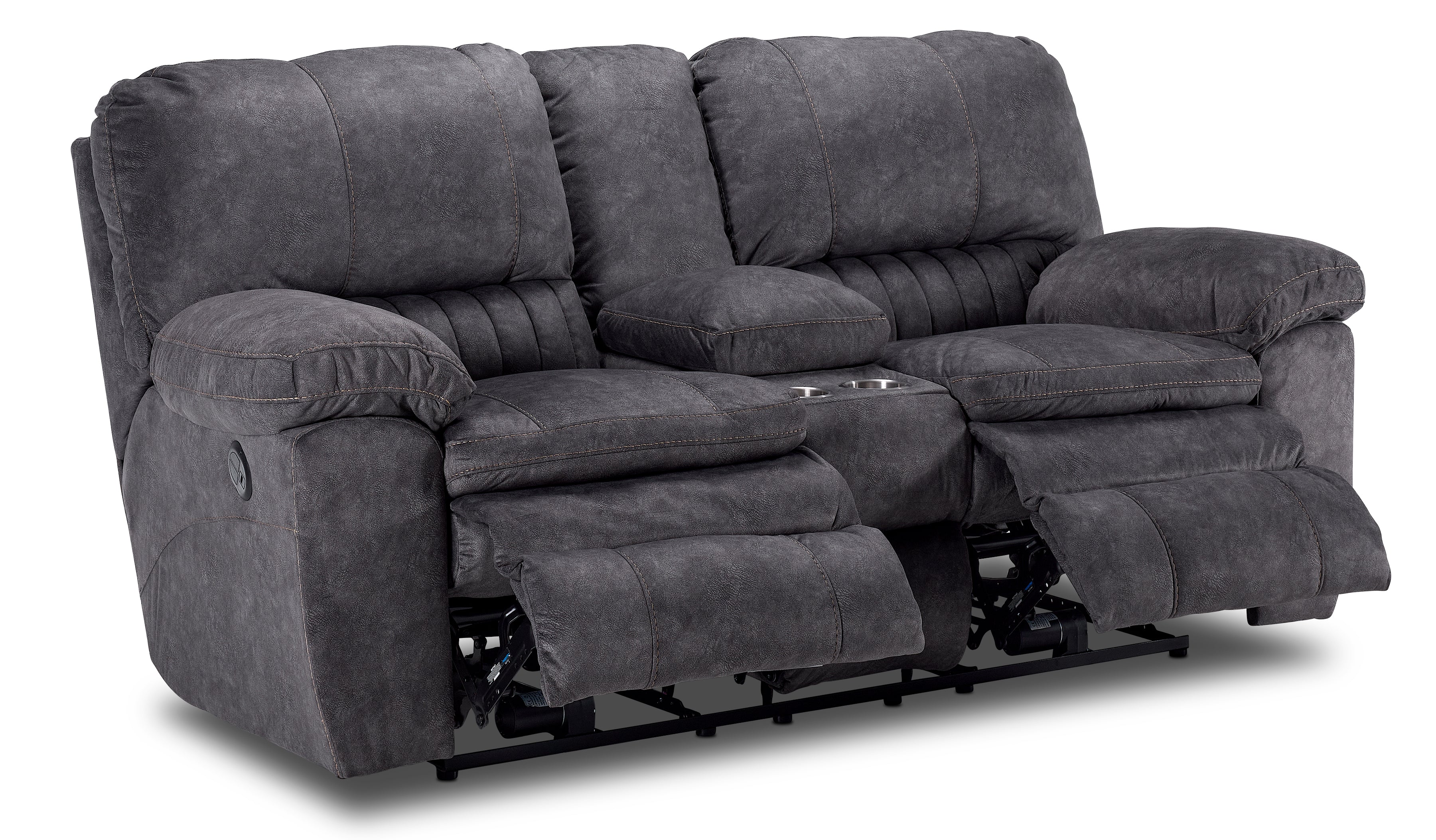 Reyes Power Reclining Sofa and Loveseat Set - Grey