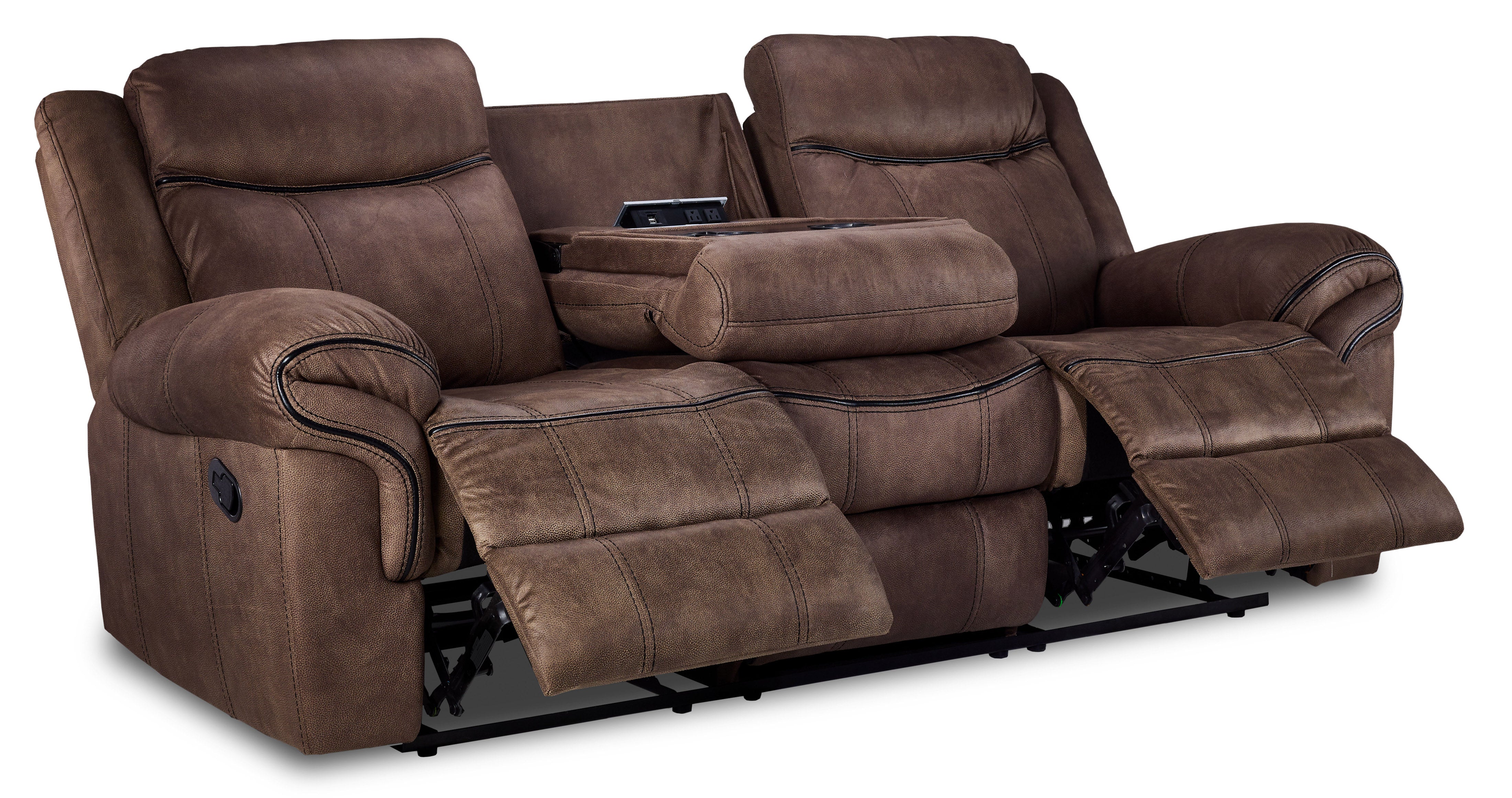 Roblin Reclining Sofa - Light Brown