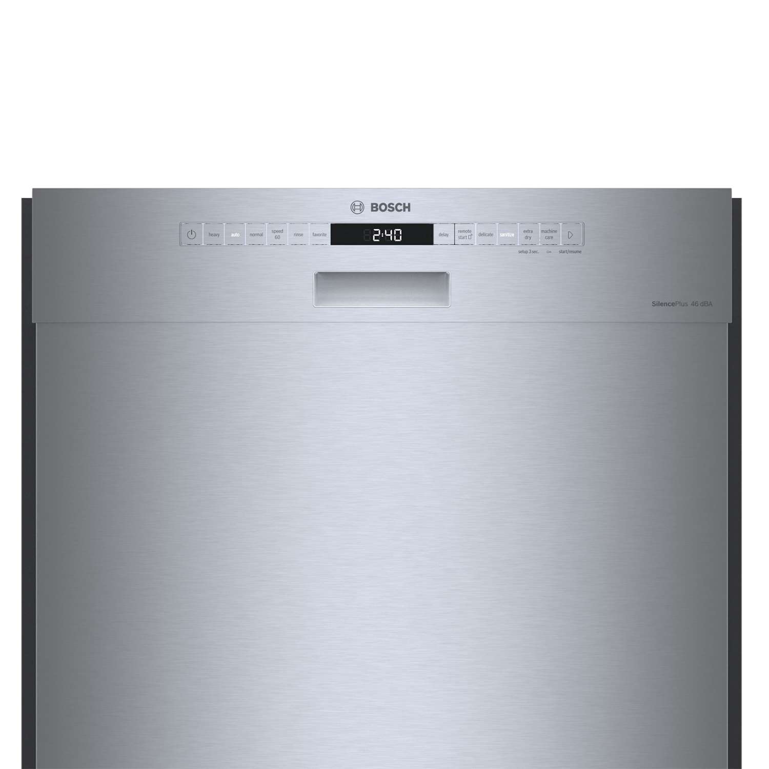Bosch Fingerprint Resistant Stainless Steel 24-Inch Smart Built-In Dishwasher with Home Connect, Third Rack, 46 dBA - SHE53B75UC