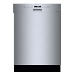 Bosch Lave-vaisselle intelligent encastrable avec Home ConnectMC, 46 dBA, 3e panier, 24 po acier inoxydable résistant aux traces de doigts SHE53B75UC
