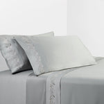 Orono 4 Pc. King Embroidered Sheet Set - Grey