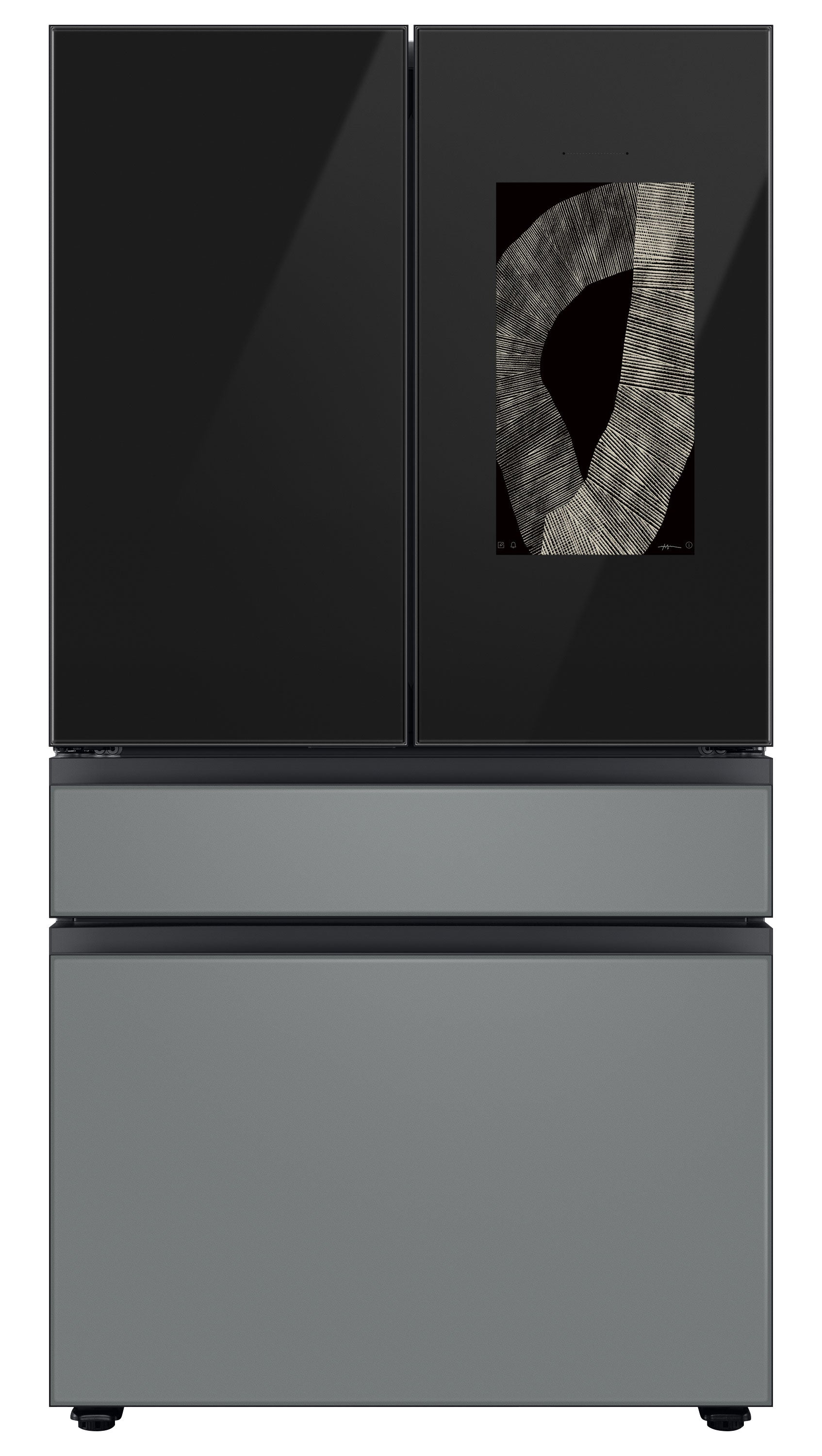 Samsung BESPOKE 36" 4-Door Counter-Depth Refrigerator with Beverage Center and Family Hub (Without Panels) (22.5 cu.ft.) - RF23BB8900ACAC