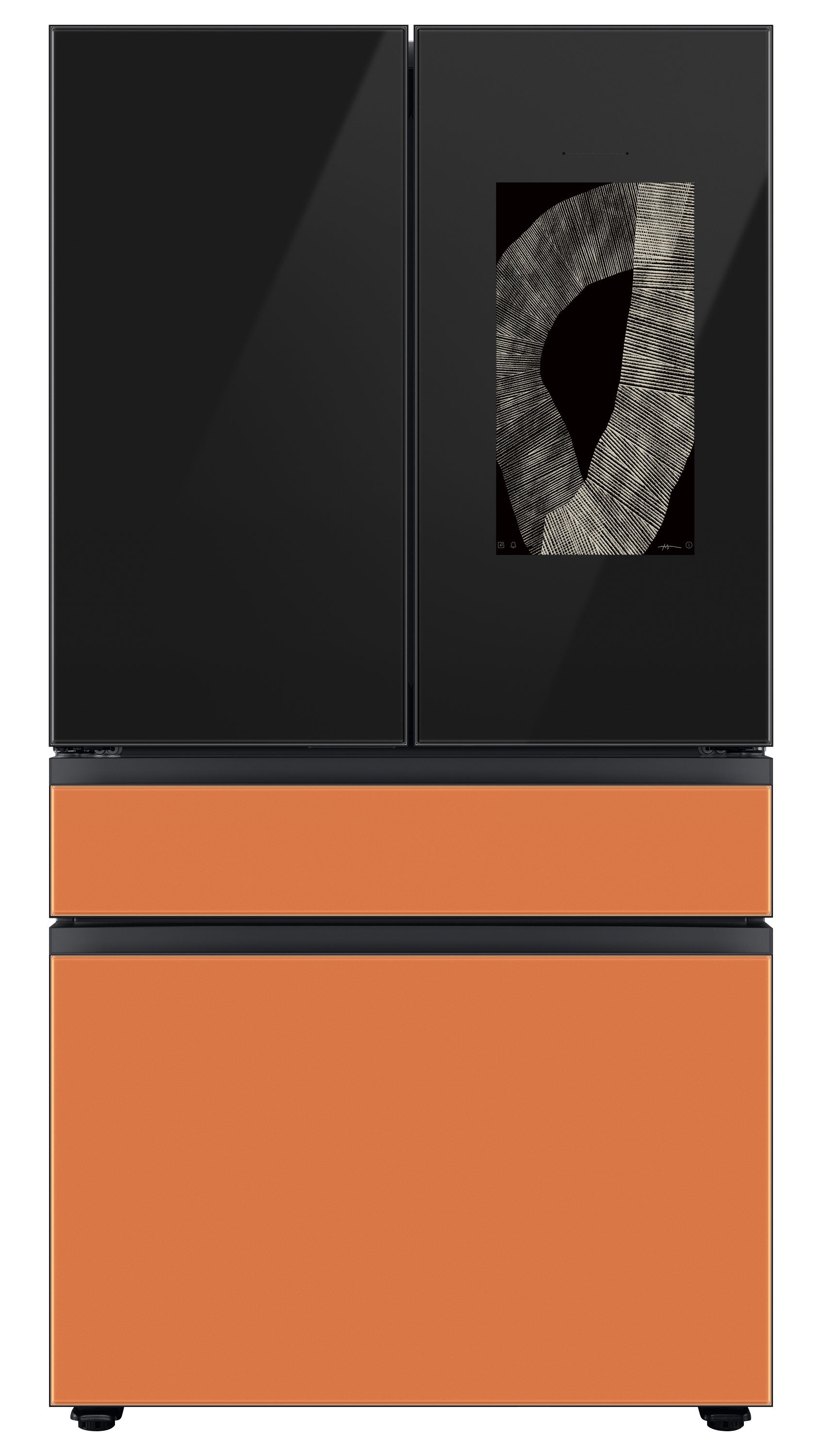 Samsung BESPOKE 36" 4-Door Counter-Depth Refrigerator with Beverage Center and Family Hub (Without Panels) (22.5 cu.ft.) - RF23BB8900ACAC