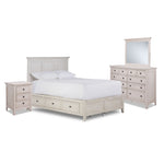 San Mateo 6-Piece King Storage Bedroom Package -Antique White