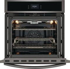 Frigidaire Gallery Smudge-Proof Black Stainless Steel 27" Single Wall Oven with Total Convection and Air Fry (3.8 Cu.Ft) - GCWS2767AD