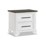 Abigail Night Table - White and Grey