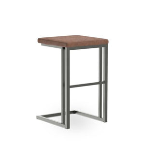 Boone Tabouret hauteur bistrot – gris, brun antique