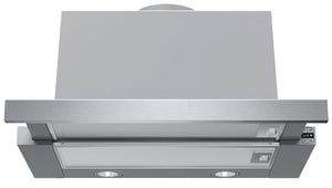 Bosch Série 500 Hotte de cuisinière rétractable 24 po 400 PCM acier inoxydable HUI54452UC