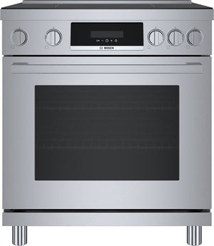 Bosch Cuisinière à induction 3,9 pi³ de style industriel 30 po acier inoxydable HIS8055C