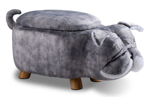 Tabouret de rangement bulldog – gris