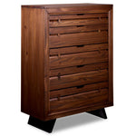 Camila 5-Drawer Chest - Rustic Brown