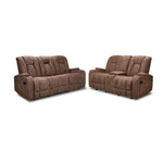 Dallas Reclining Sofa & Loveseat Set - Mocha