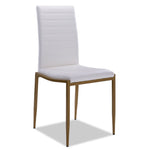 Darron Side Chair - White, Gold