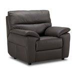 Toscana Leather Chair - Dark Grey