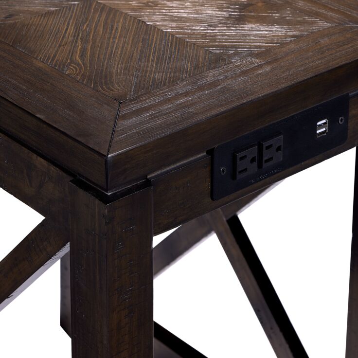 Diamond 16" Side Table - Walnut