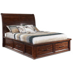 Eden 3-Piece King Storage Bed- Dark Brown