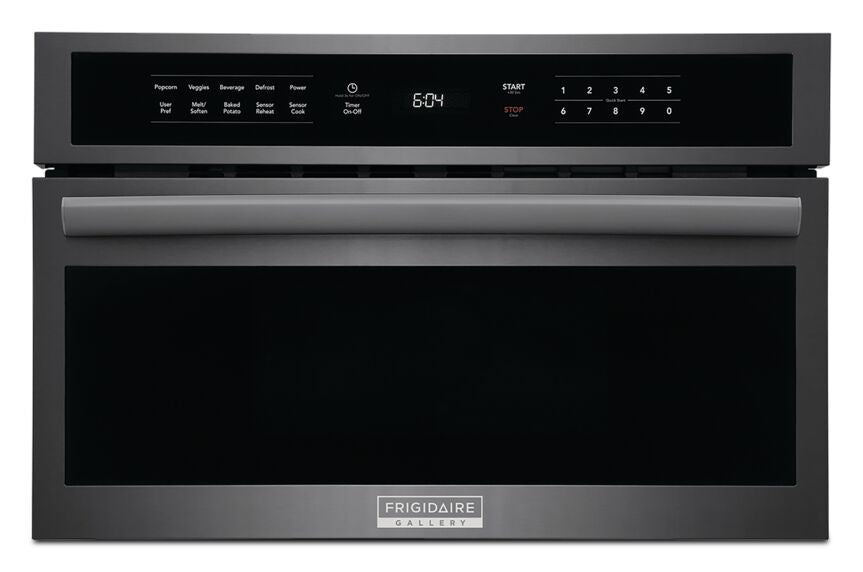 Frigidaire Gallery Black Stainless Steel 30" Built-In Microwave Oven with Drop-Down Door (1.6 Cu. Ft.) - GMBD3068AD