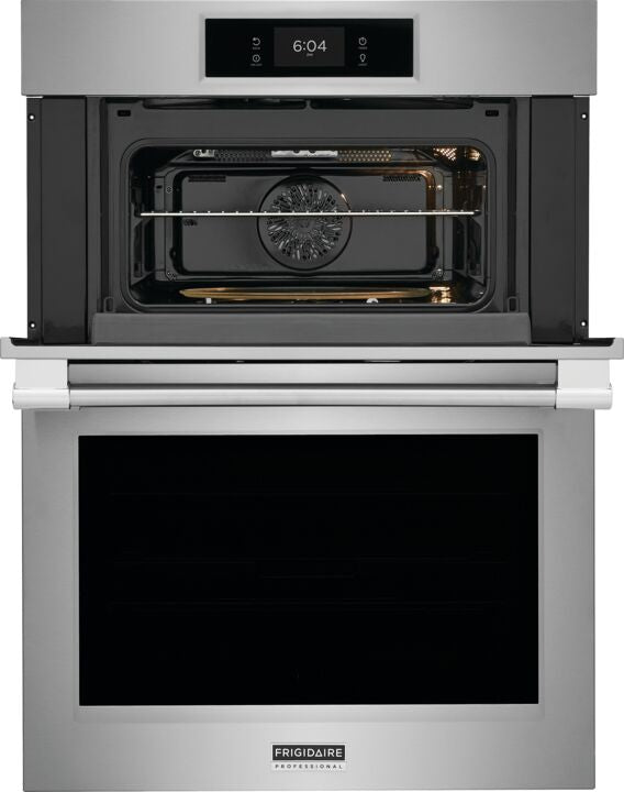 Frigidaire Professional 30" Smudge-Proof Stainless Steel Combination Wall Oven and Microwave with Total Convection and Air Fry (5.3 cu. ft.) - PCWM3080AF