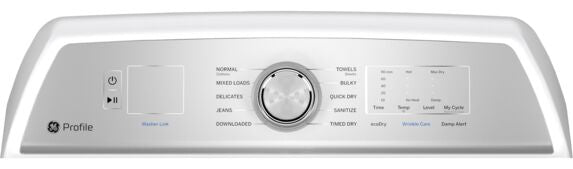 GE Profile White Electric Dryer (7.4 cu. ft.)- PTD60EBMRWS