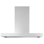 GE Stainless Steel 36" 610 cfm WiFi Enabled Designer Wall Mount Hood - UVW9361SLSS