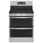 GE Profile Stainless Steel 30 '' Freestanding Double Oven Gas Range with Air Fry (6.8 Cu.Ft) - PCGB965YPFS