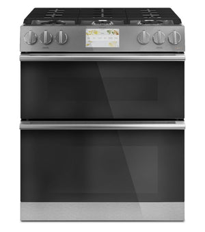 Café Cuisinière bi-combustion 7,0 pi³ encastrable avec commandes à l’avant 30 po verre platine CC2S950M2NS5
