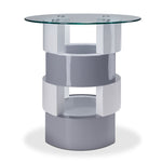 Sadie 24" End Table - Grey and White