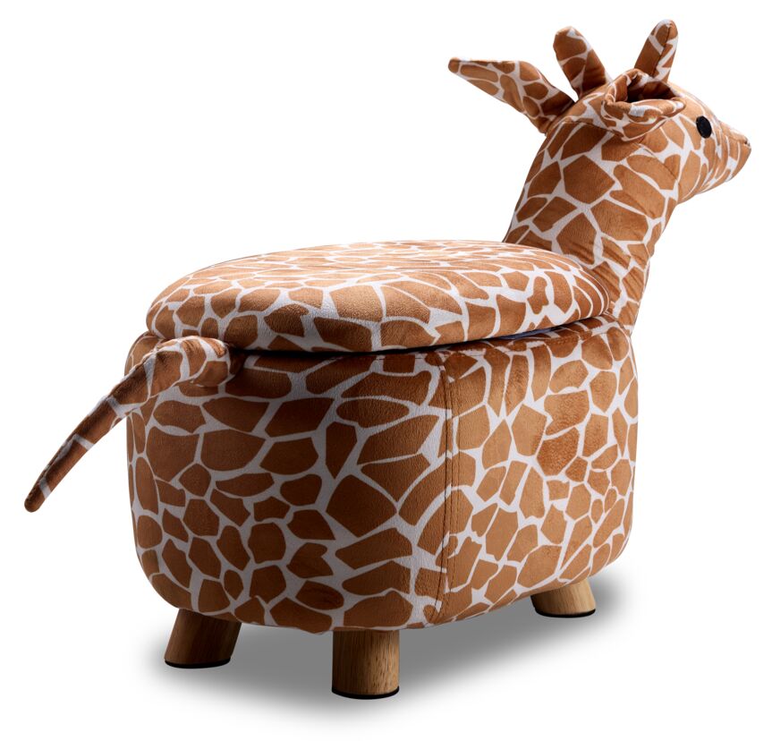 Giraffe Storage Ottoman - Brown