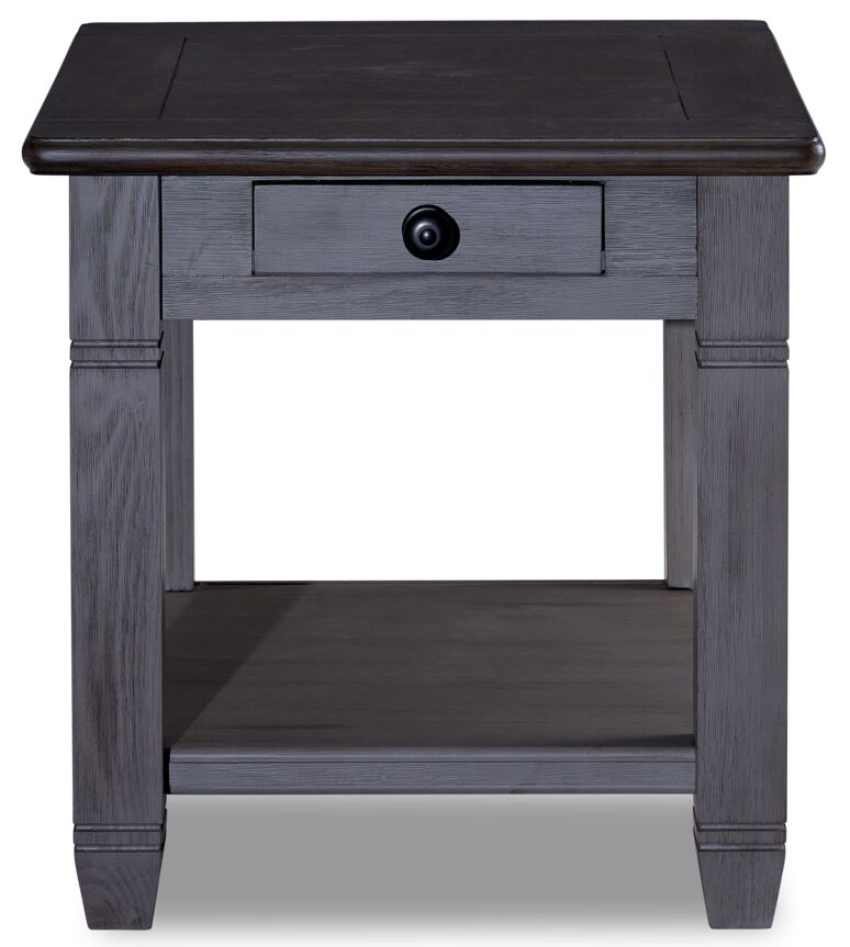 Harold End Table - Antique Grey
