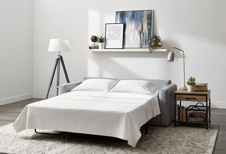 Harper Queen Sofa Bed with Innerspring Mattress - Grey