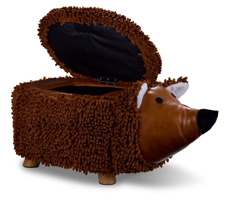 Hedgehog Storage Ottoman - Brown