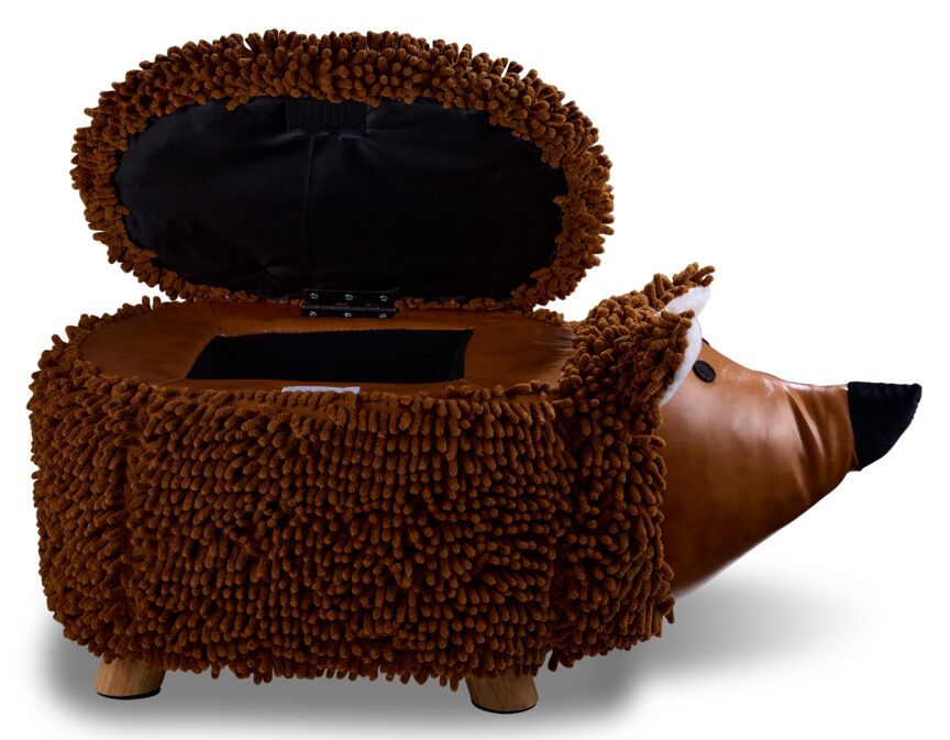 Hedgehog Storage Ottoman - Brown