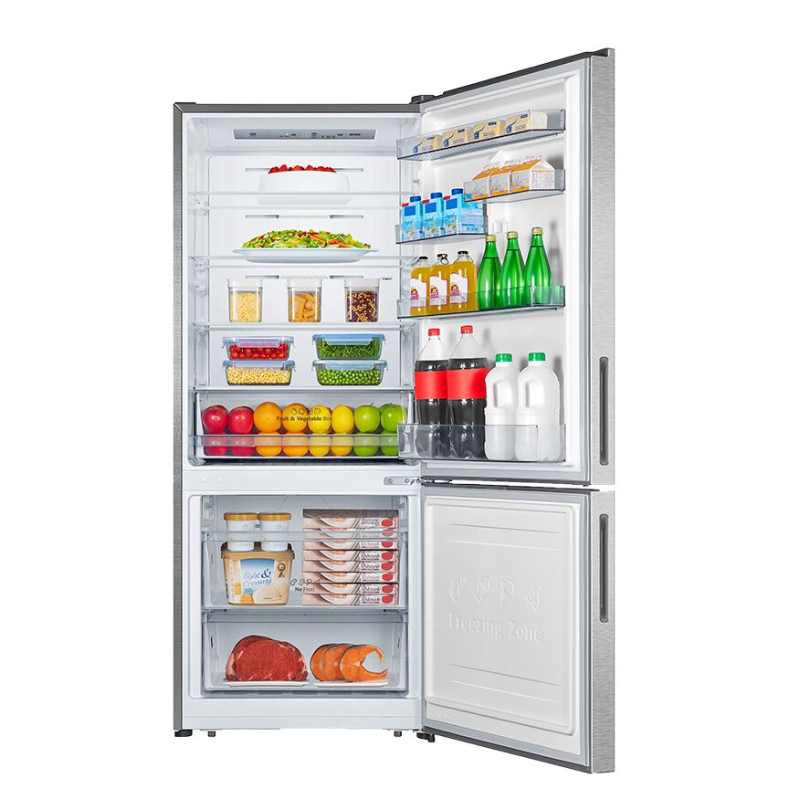Hisense 28" 15 Cu. Ft. Fingerprint Resistant Titanium Counter-Depth Bottom-Freezer Refrigerator - RB15A2CSE
