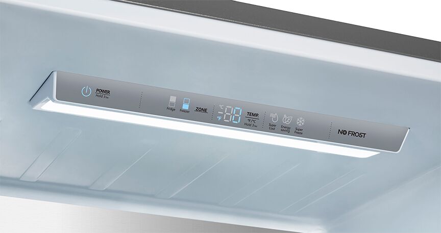 Hisense 28" 15 Cu. Ft. Fingerprint Resistant Titanium Counter-Depth Bottom-Freezer Refrigerator - RB15A2CSE