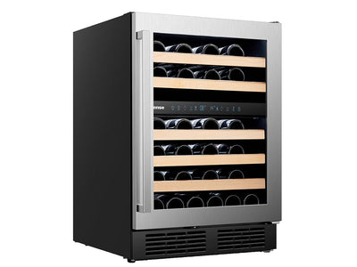 Hisense Refroidisseur à vin autonome ou encastrable 46 bouteilles double zone acier inoxydable HWD46029SS