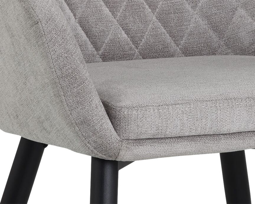 Jayna Armchair - Black, Polo Club Stone