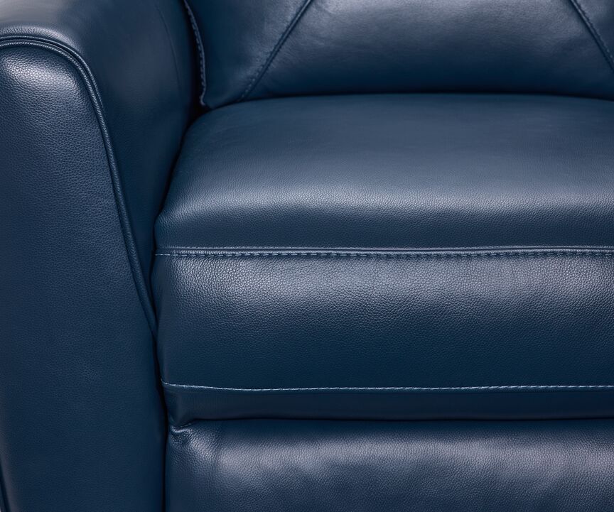 Kendra Leather Loveseat - Royal Blue