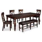 Kingstown 6-Piece Extendable Dining Set - Chocolate