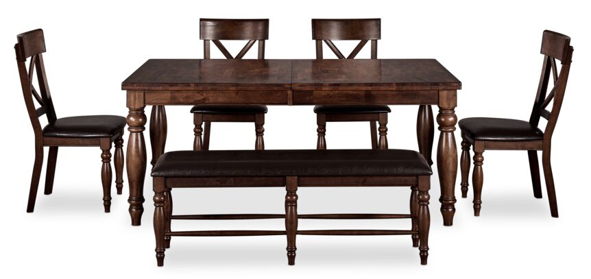 Kingstown 6-Piece Extendable Dining Set - Chocolate